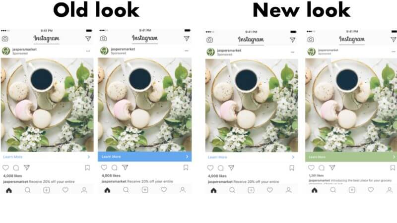 米国 Instagramがctaバーの色を画像に応じて変化させるアップデート Ec業界ニュース まとめ コラム Eコマースコンバージョンラボ